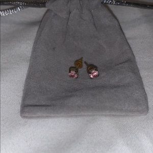 Pink stud earrings!!